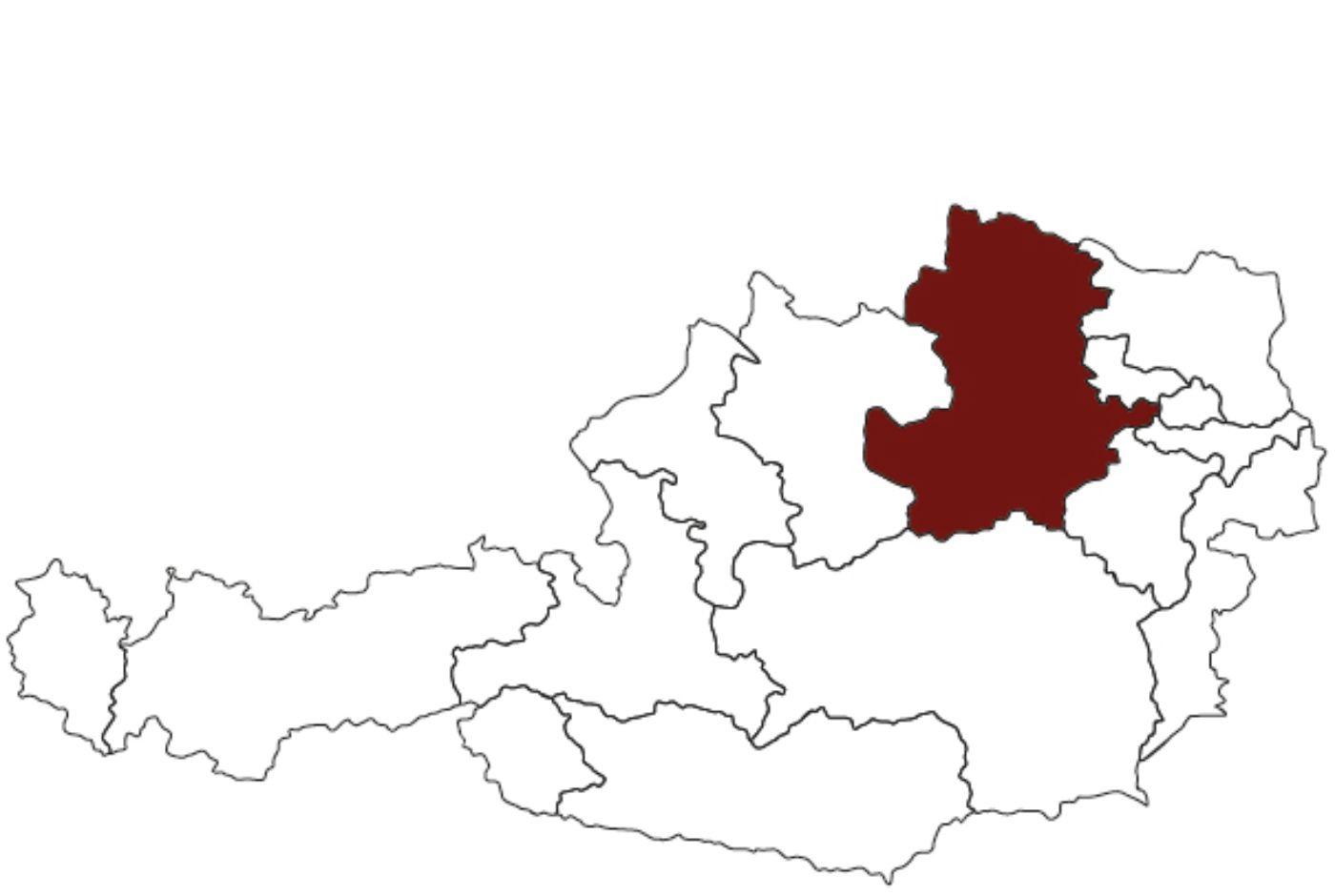 Österreichkarte AI Wald und Mostviertel