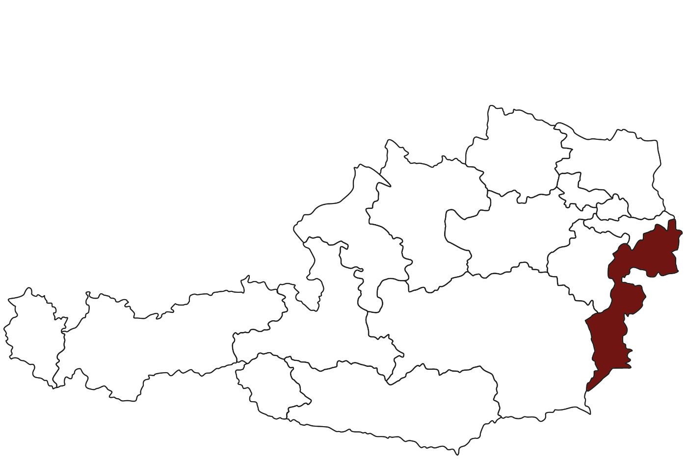 Österreichkarte AI Burgenland