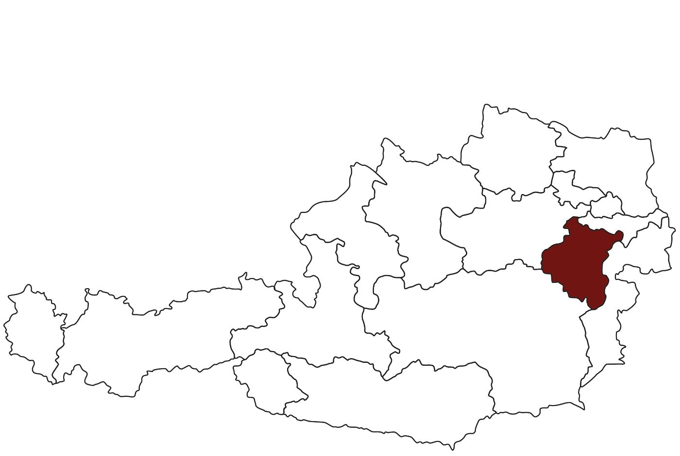Österreichkarte AI NÖ Industrieviertel