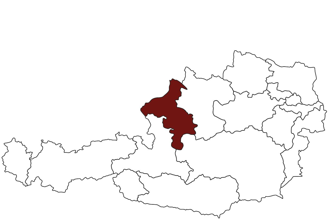 Österreichkarte AI Oberösterreich West